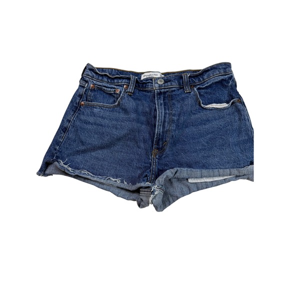Abercrombie & Fitch The Mom Short High Rise Denim Blue Women's Size 29/8 - Picture 1 of 3